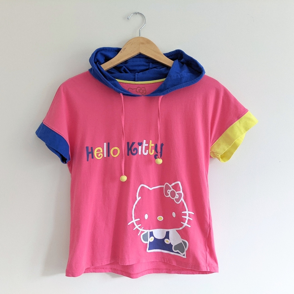 HELLO KITTY Pink Hooded Graphic Tee